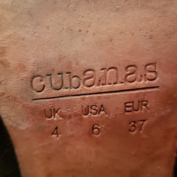 Cubanas tall black heeled boots w lacing detail. - Picture 8 of 8